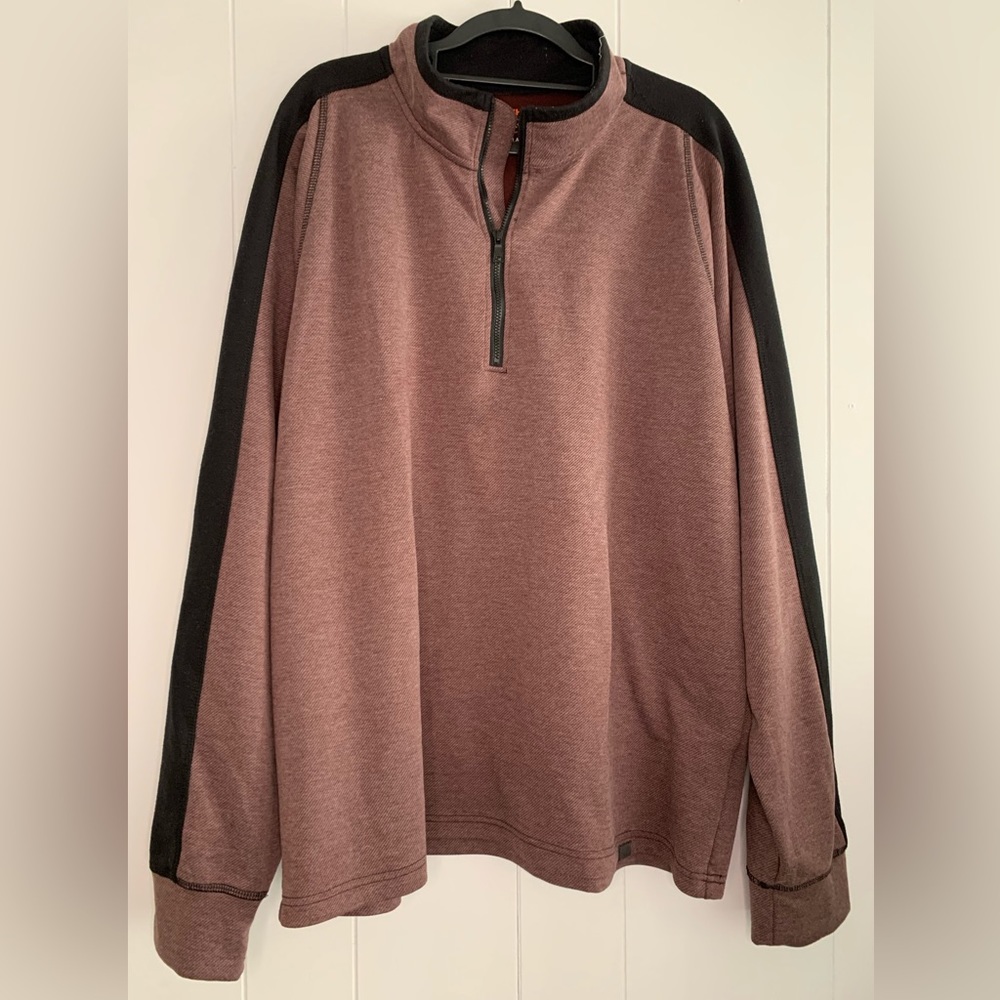 HAWKE AND Co. QUARTER ZIP PULLOVER SWEATER.